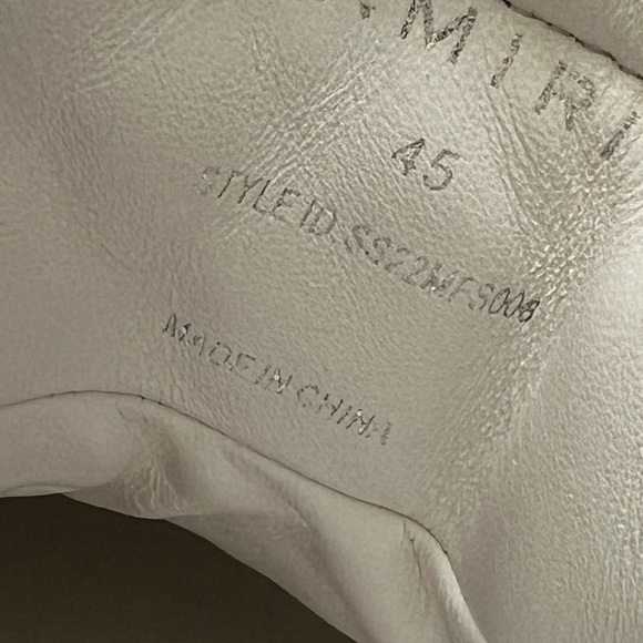 Amiri Skel Hightop Black Sneakers Sz 45 (11-1/2) - Picture 5 of 9